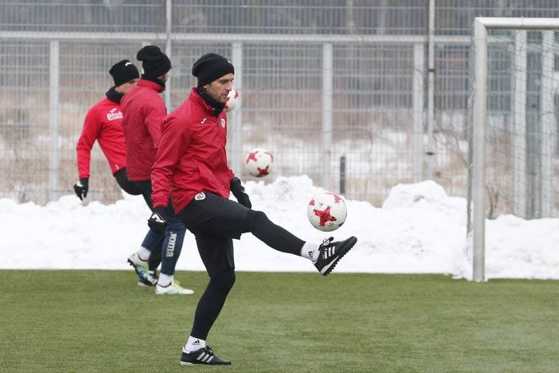 Football. Piast Gliwice. Training. 02.02.2017