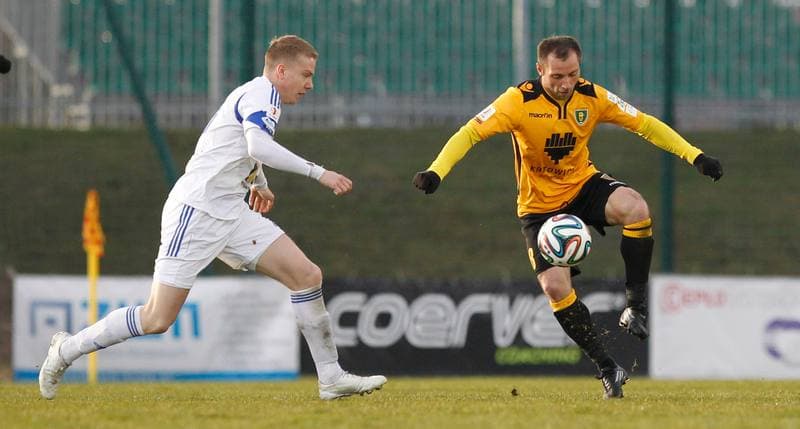 Football. I Liga. Wigry Suwalki - GKS Katowice. 04.04.2015