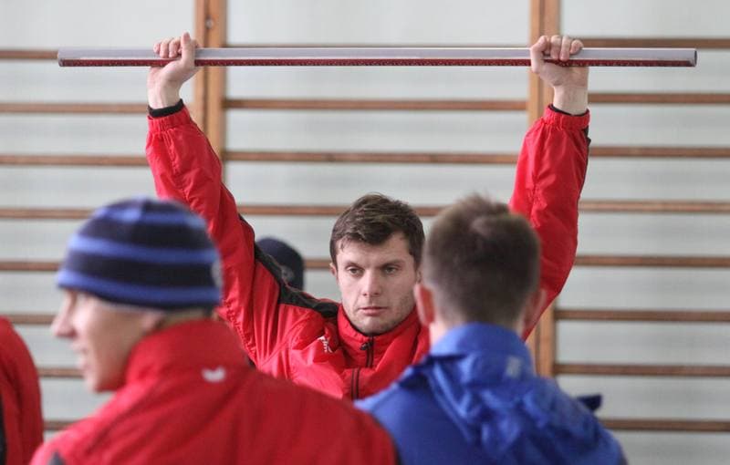 Football. Gornik Zabrze. Training. 11.01.2011