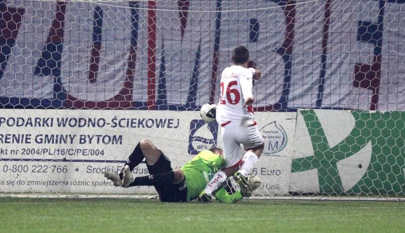 Football. Ekstraklasa. Polonia Bytom - Widzew Lodz. 01.10.2010