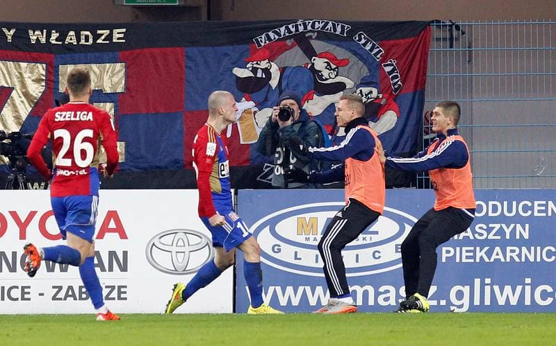 Football. PKO BP Ekstraklasa. Piast Gliwice - Cracovia Krakow. 05.12.2015