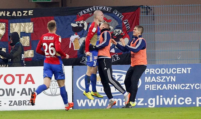 Football. PKO BP Ekstraklasa. Piast Gliwice - Cracovia Krakow. 05.12.2015