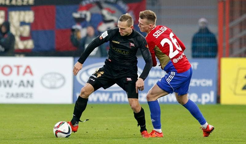 Football. PKO BP Ekstraklasa. Piast Gliwice - Cracovia Krakow. 05.12.2015