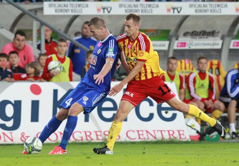 Football. T-Mobile Ekstraklasa. Korona Kielce - Piast Gliwice. 26.09.2014