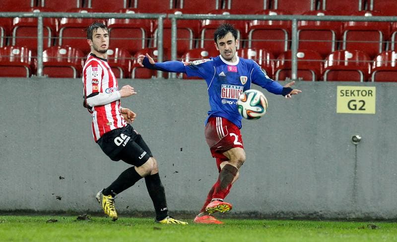 Football. T-Mobile Ekstraklasa. Cracovia Krakow - Piast Gliwice. 13.03.2015