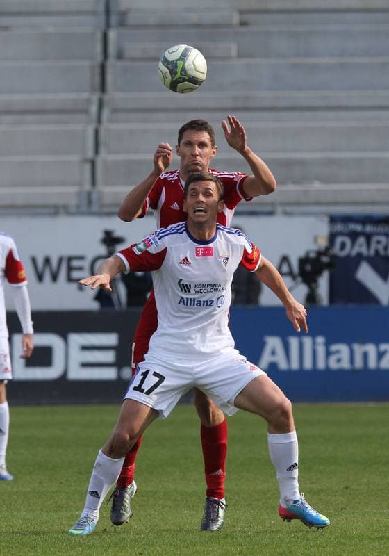 Football. T-Mobile Ekstraklasa. Gornik Zabrze - Podbeskidzie Bielsko-Biala. 27.04.2012