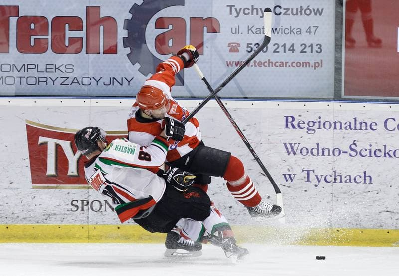 Ice Hockey. Polska Hokej Liga. GKS Tychy - Comarch Cracovia Krakow. 19.01.2014