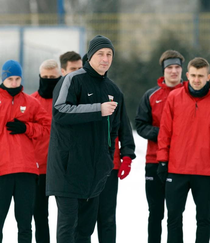 Football. GKS Tychy. Training. 07.01.2015