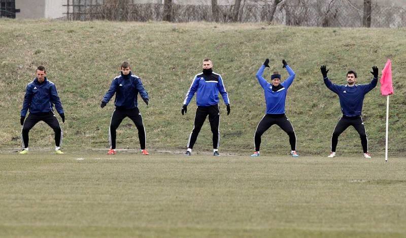Football. Piast Gliwice. Training. 06.02.2014