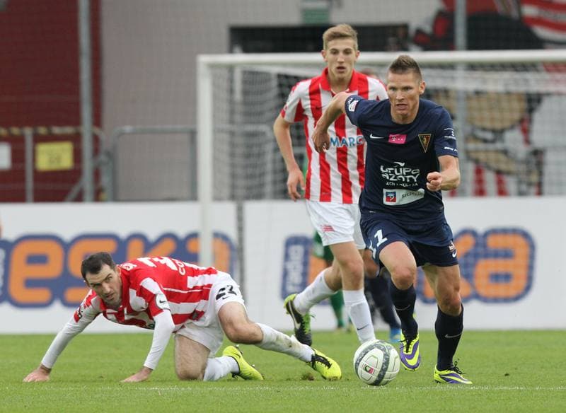 Football. T-Mobile Ekstraklasa. Cracovia Krakow - Pogon Szczecin. 28.09.2013