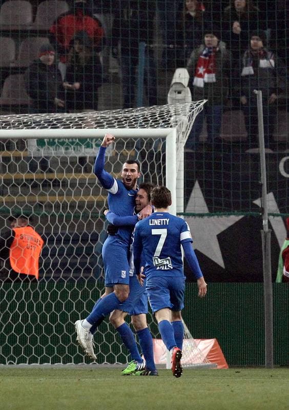 Football. T-Mobile Ekstraklasa. Wisla Krakow - Lech Poznan. 07.12.2014