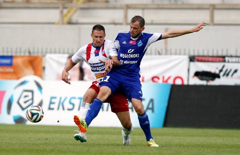 Football. T-Mobile Ekstraklasa. Podbeskidzie Bielsko Biala - Ruch Chorzow. 03.08.2014