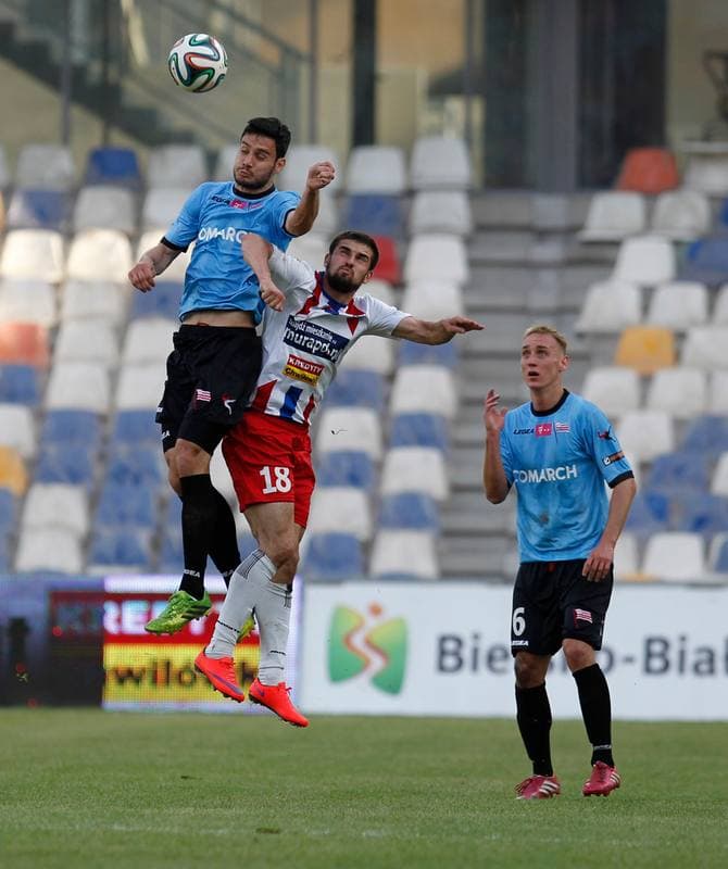 Football. T-Mobile Ekstraklasa. Podbeskidzie Bielsko Biala - Cracovia Krakow. 29.05.2015