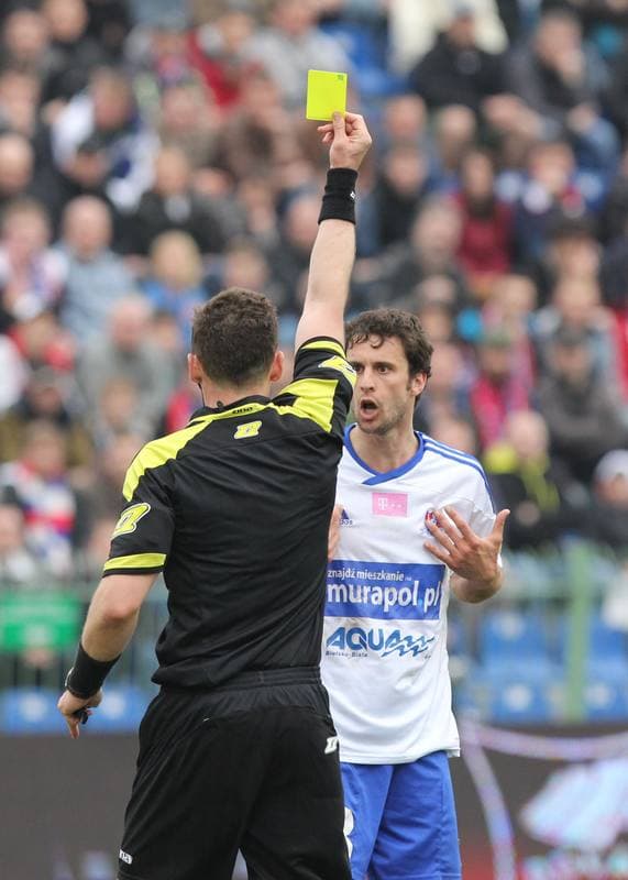 Football. T-Mobile Ekstraklasa. Podbeskidzie Bielsko-Biala - GKS Belchatow. 20.04.2013