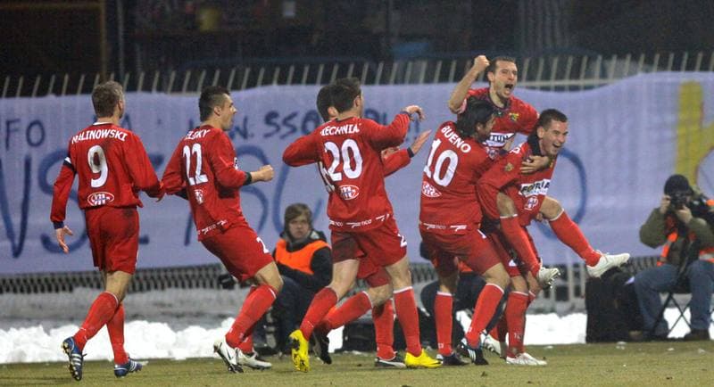 Football. Ekstraklasa. Odra Wodzislaw - Piast Gliwice. 12.03.2010