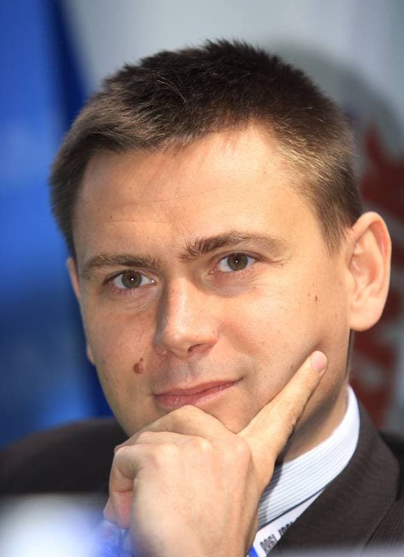 Football. Gornik Zabrze. Press Conference. 19.04.2010