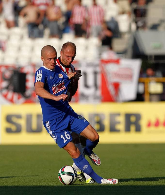 Football. T-Mobile Ekstraklasa. Cracovia Krakow - Piast Gliwice. 13.03.2015