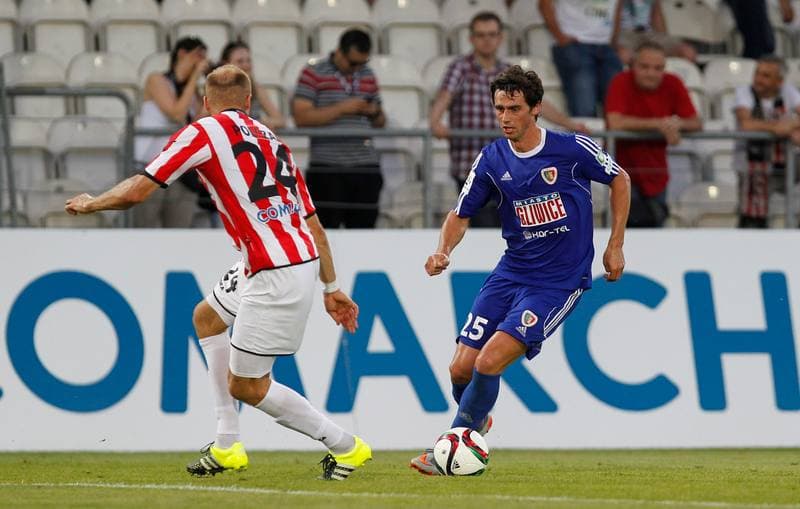 Football. T-Mobile Ekstraklasa. Cracovia Krakow - Piast Gliwice. 13.03.2015