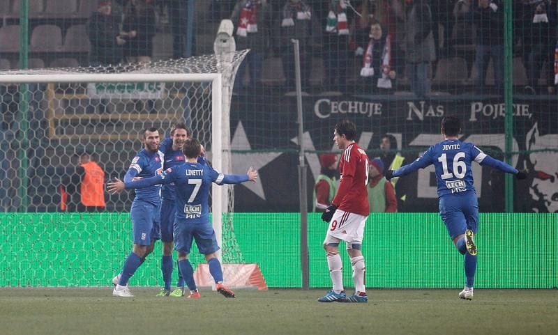 Football. T-Mobile Ekstraklasa. Wisla Krakow - Lech Poznan. 07.12.2014