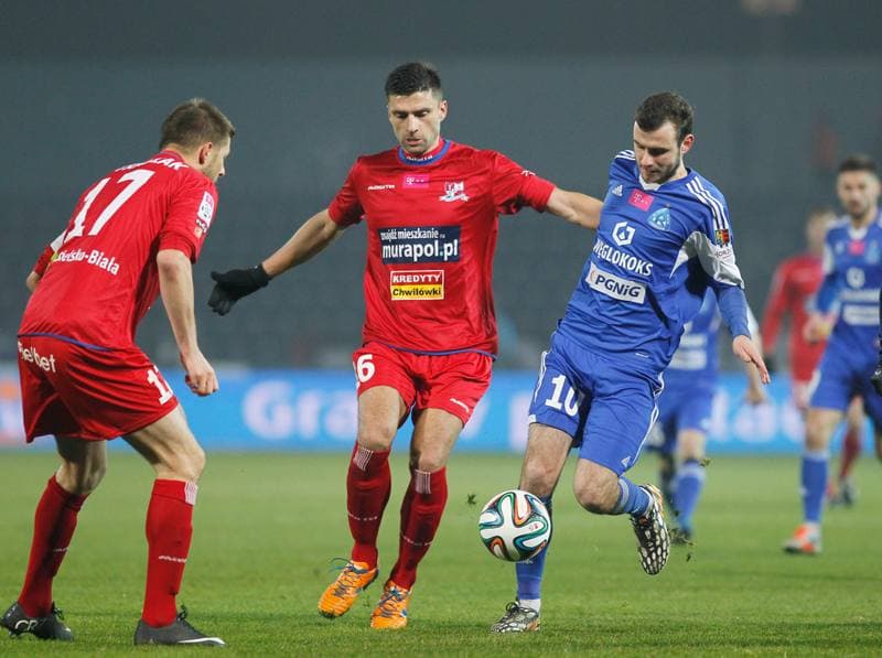 Football. T-Mobile Ekstraklasa. Ruch Chorzow - Podbeskidzie Bielsko Biala. 08.12.2014