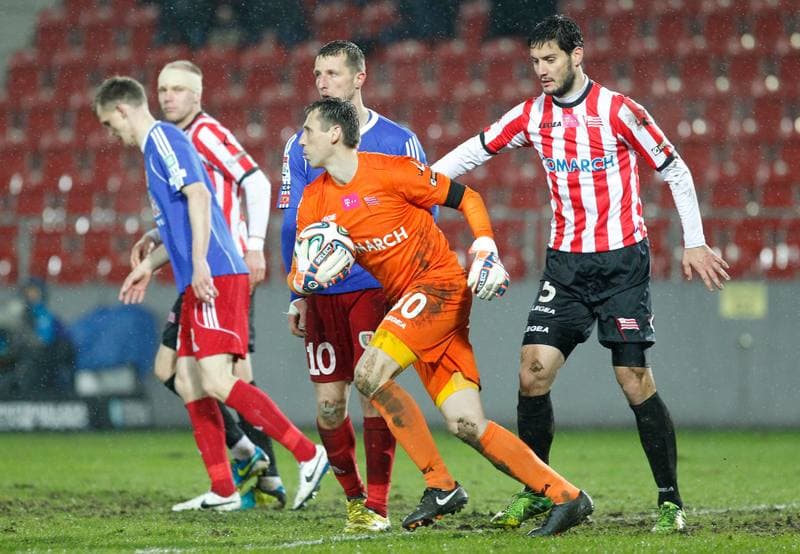 Football. T-Mobile Ekstraklasa. Cracovia Krakow - Piast Gliwice. 13.03.2015