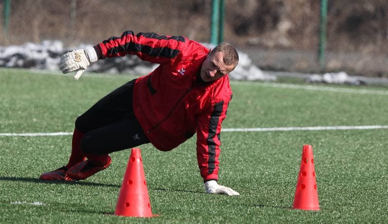Football. Gornik Zabrze. Training. 05.03.2012