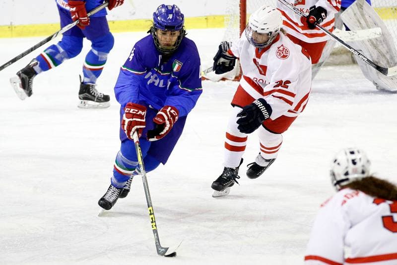 Ice Hockey. U18 Women's World Championship. Poland - Italy. 12.01.2017