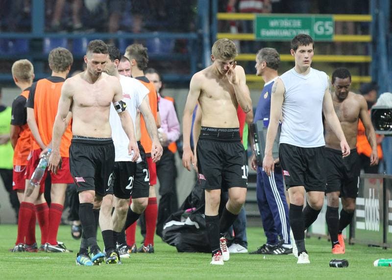 Football. T-Mobile Ekstraklasa. Wisla Krakow - Cracovia Krakow. 30.04.2012
