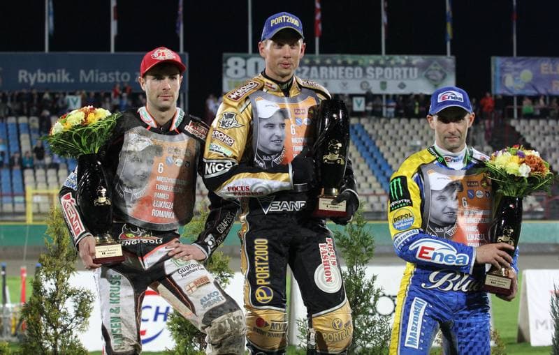 Speedway. VI Miedzynarodowy Turniej Pamieci Lukasza Romanka. Niels Kristian Iversen - Andreas Jonsson - Tomasz Gollob. 05.05.2012