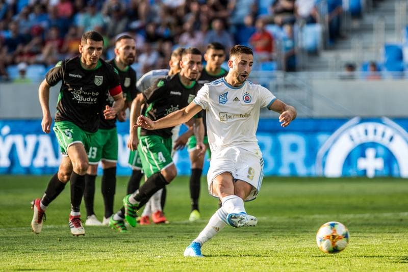 Football. Europa League. Slovan Bratislava - KF Feronikeli. 24.07.2019