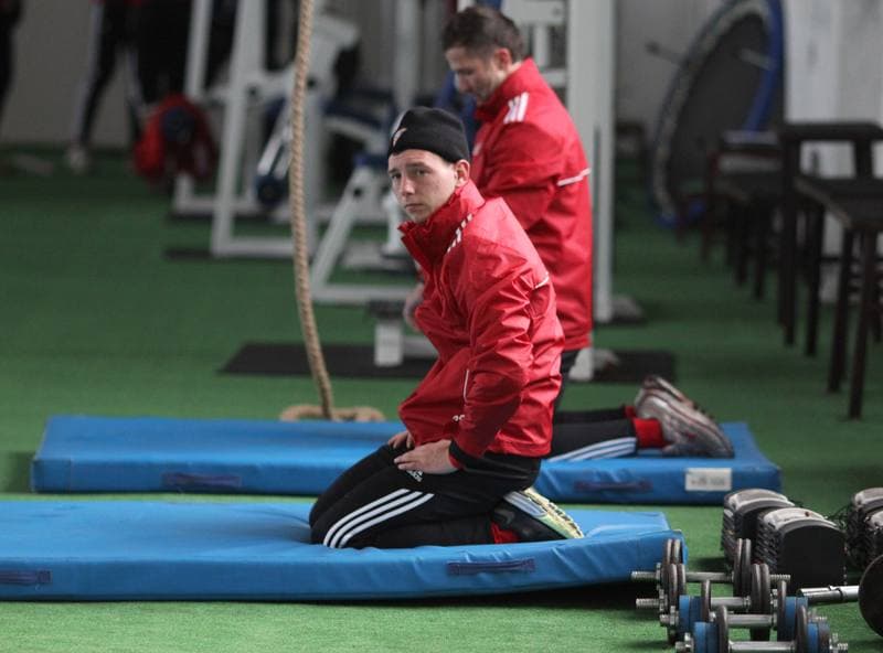 Football. Gornik Zabrze. Training. 05.03.2012
