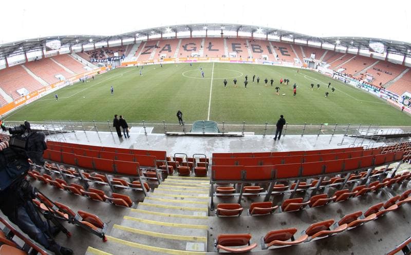 Football. T-mobile Ekstraklasa. Zaglebie Lubin - Ruch Chorzow. 01.04.2013