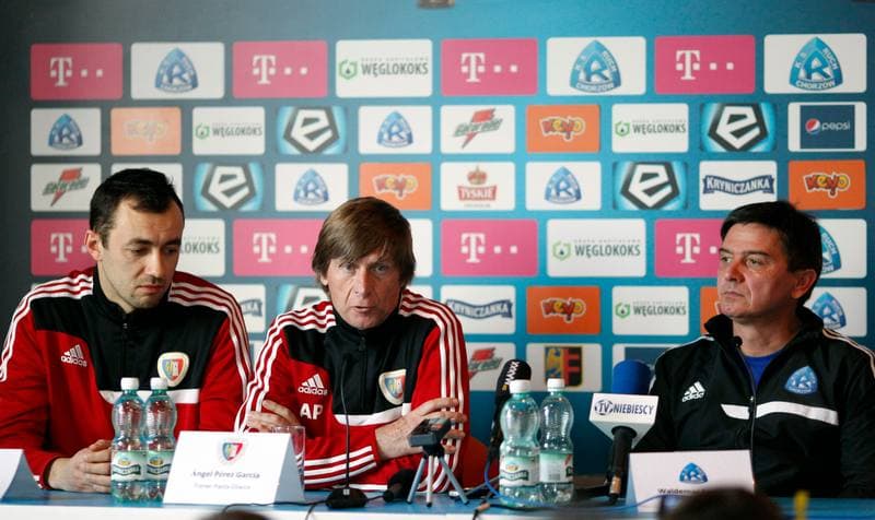 Football. Ruch Chorzow. Press Conference. 12.02.2015