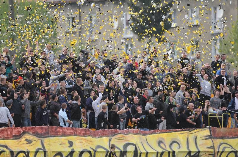 Football. Bytom I liga. Ruch Radzionkow - LKS Lodz. 29.04.2011