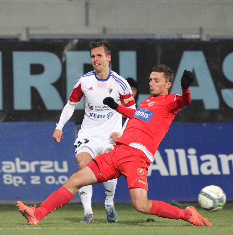 Football. T-Mobile Ekstraklasa. Gornik Zabrze - Widzew Lodz. 03.12.2013