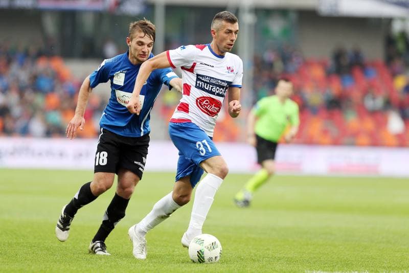 Football. Nice I liga. Podbeskidzie Bielsko-Biala - Sandecja Nowy Sacz. 20.05.2017