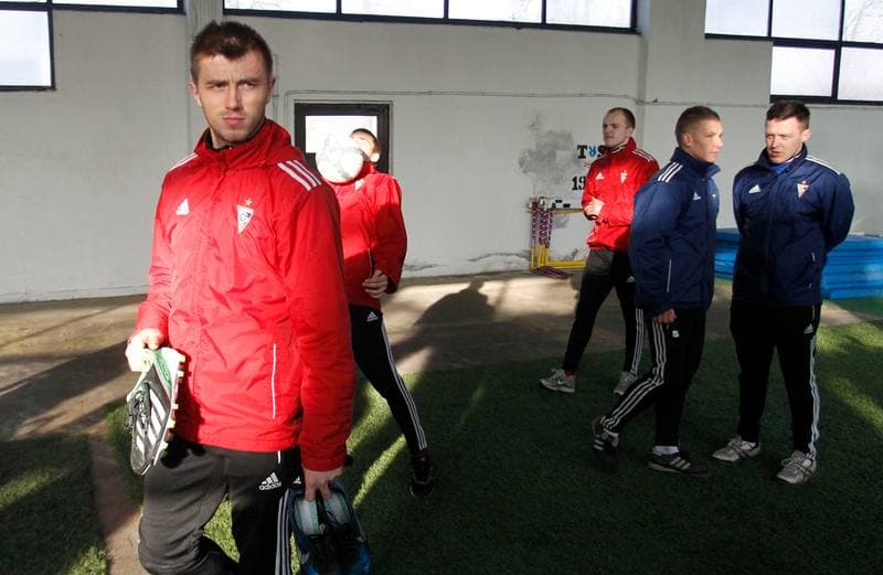 Football. Gornik Zabrze. Training. 08.01.2014
