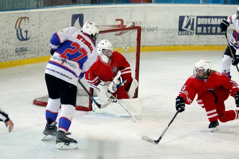 Ice Hockey. Slaska Liga Mlodzikow. Polonia Bytom - Reprezentacja Polski Kobiet. 06.09.2018
