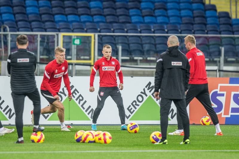 Football. Poland national team. Training. 21.03.2022