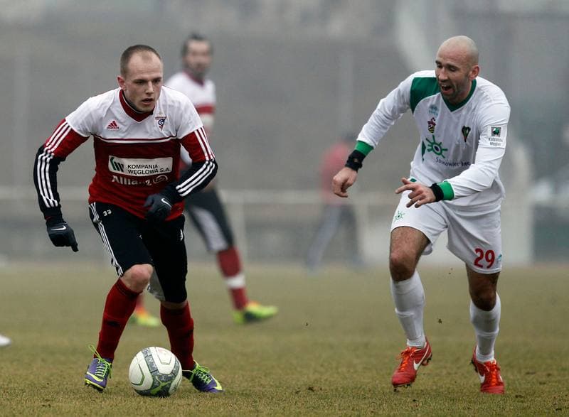 Football. Sparing. Zaglebie Sosnowiec - Gornik Zabrze. 18.01.2014