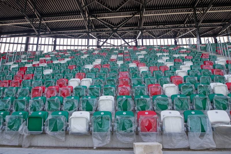 Football. Zaglebiowski Park Sportowy. Budowa obiektow. 29.06.2022