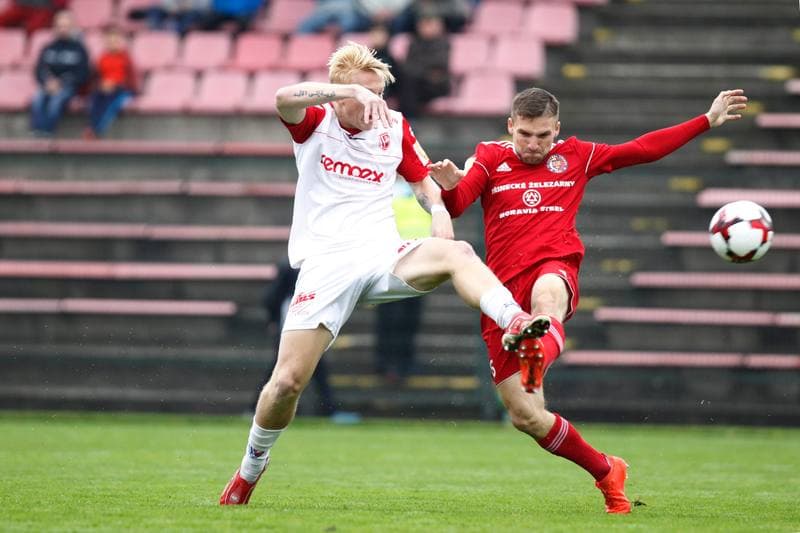 Football. Fortuna Narodni Liga. Fotbal Trinec - FK Pardubice. 21.10.2017