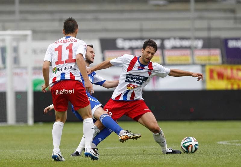 Football. T-Mobile Ekstraklasa. Podbeskidzie Bielsko Biala - Ruch Chorzow. 03.08.2014