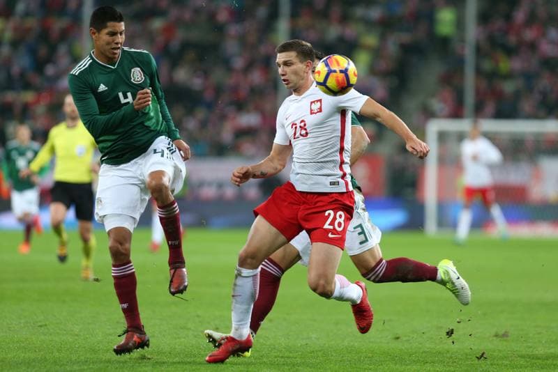 Football. International Friendly. Poland - Mexico. 13.11.2017