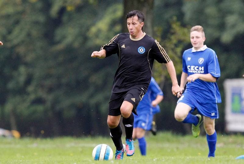 Football. Polish Cup. Orzel Mokre - Reprezentacja Slask Oldboyow. 02.09.2014