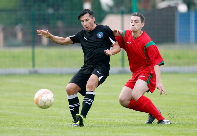 Football. Puchar Polski. Strazak Mikolow - Reprezentacja Slaska Oldboyow. 09.09.2014