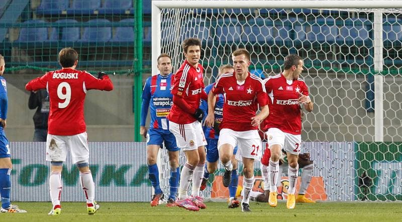 Football. T-Mobile Ekstraklasa. Wisla Krakow - Podbeskidzie Bielsko Biala. 24.10.2014