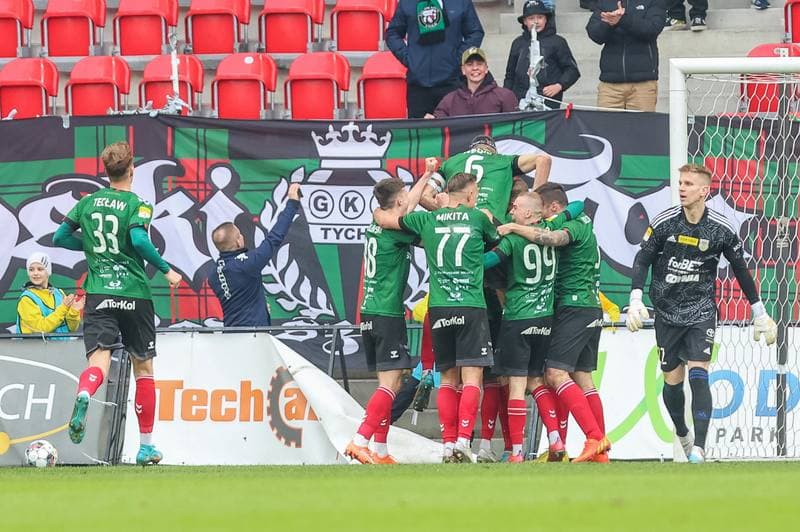 Football. Fortuna I Liga. GKS Tychy - Arka Gdynia. 08.04.2023