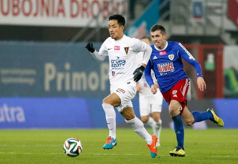 Football. T-Mobile Ekstraklasa. Piast Gliwice - Pogon Szczecin. 15.12.2014
