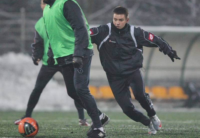 Football. Ruch Chorzow. Training. 17.01.2012